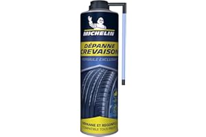MICHELIN Répare-Crevaison 500ml – Bombe Anti-crevaison Voiture, SUV, Utilitaire, Caravane, réparation et regonflage instantané sans démontage, Tous pneus Jusqu’à 245 mm, Formule brevetée