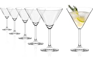 Stölzle Lausitz Cuenco de cóctel profesional de 250 ml, juego de 6 vasos Martini, cristalino, vasos de cóctel aptos para lavavajillas e irrompibles, vasos de martín