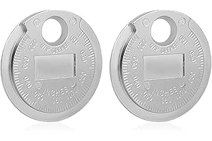 Fukaisu 2 Piezas Herramienta para Medir la Distancia Entre Bujías, Aleación de Zinc Herramienta de Medición Bujías Calibre con Escala Métrica y en Pulgadas Accesorios Coche para Mecánicos