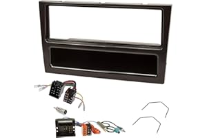Sound-way Kit Montage Autoradio, Cadre Façade 1 DIN, Adaptateur Antenne, Cable Adaptateur Connecteur ISO, Clés Démontage compatible avec Opel Agila, Corsa, Omega, Vivaro, Astra, Vectra universel