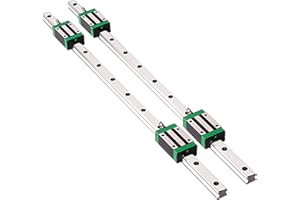 GooEquip Guida lineare 2 pezzi HGR20 600 mm binario lineare con 4 blocchi scorrevoli HGH20CA per stampanti 3D, macchina CNC, dispositivi elettrici, macchine mediche