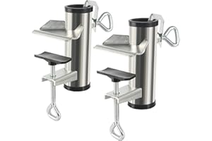 CUINIUNAID 2 Stück Sonnenschirm Balkon Halterung Verzinkt Verdickung Stile Ø25-38mm Sonnenschirmhalter Balkongeländer Sonnenschirm Halterung Balkon Sonnenschirm Balkongeländer Schirmhalterung Balkongeländer