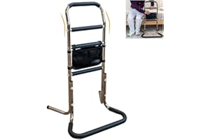 Kensbro Supporti in Piedi per Assistenza, Regolabile Supporto per Guide per Letto, Supporto per Supporto Mobile, Supporto per Anziani con Tasca Portaoggetti, Disabili, Incinte