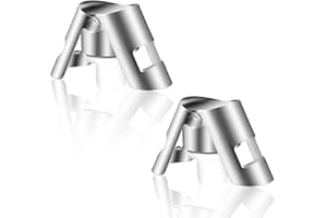 HONONWII 2 Stück Sektflaschenverschluss, Edelstahl Flaschenverschluss Weinverschluss Champagner Verschluss, Sektverschlüsse Sekt Flasche Champagne Verschluss Sektverschlus(Silber)