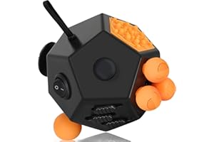 VCOSTORE Fidget Cube with 12 Sides, Original Fidget Toys Cube, Adult Infinity Magic Toys, Anti Stress Cube for Children and Adult with ADHD, ADD, ASD, ADHD