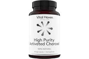 Vital Haven High Purity Activated Charcoal Supplement - 2100mg - UK Made