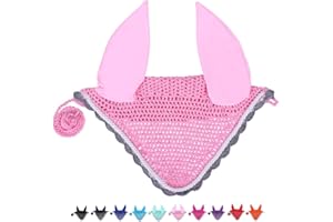 netproshop Knallige Fliegenohren, Fliegenhaube für Schutz vor Fliegen Shetty bis XL Full, Groesse:Shetty, Farbe:Rosa