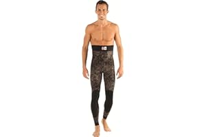 Cressi Tracina Wetsuit Muta Pesca in Neoprene Mimetico Spaccato Microporoso Supersoft, Disponibile singola Giacca o singolo Pantalone negli Spessori 3.5/5/7mm, per Uomo
