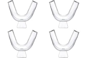 KMZ 4PCS Teeth Whitening Mouth Trays Thermoplastic Teeth Mouth Guard Tooth Tray Kit Teeth Guards Teeth Bleaching Trays Oral Dental Care Kit for Teeth Whitening Grinding Protecting