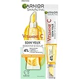 Garnier SkinActive - Soin Yeux Booster d'Éclat - Anti-Cernes & Anti-Ridules - Enrichi en Vitamine C, Niacinamide, Caféine & P