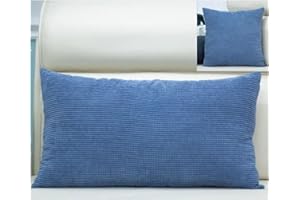 ZZDZW Federe In Cuscini Per Divano 40 X 40/50x50/50x70 Federe In Copricuscino Con Cerniera,Federe Moderne Per Camera Da Letto Divano Decorativo Velluto A Coste Elegante Lavabile ( Color : Blue , Size : 50x7