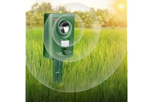 KIMROXI Battery Operated Cat Scarers for Gardens Cat Repellent Ultrasonic Waterproof Fox Deterrent Motion Activated Quick Fix Animal Repeller Outdoor for Squirrels Dog and More