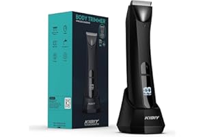 ‎KIBIY Intimrasierer Mann, Kibiy Elektrischer Körperrasierer Herren mit LED-Licht und Display, IPX7 Wasserdichter Körperhaartrimmer mit austauschbarer Anti-Schnitt Keramikklinge und stehender Ladestation…