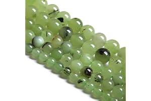 JIEJINYU 6 mm 60 Stück Naturstein Prehnit Jade lose Perlen für Schmuckherstellung DIY Armband Halskette