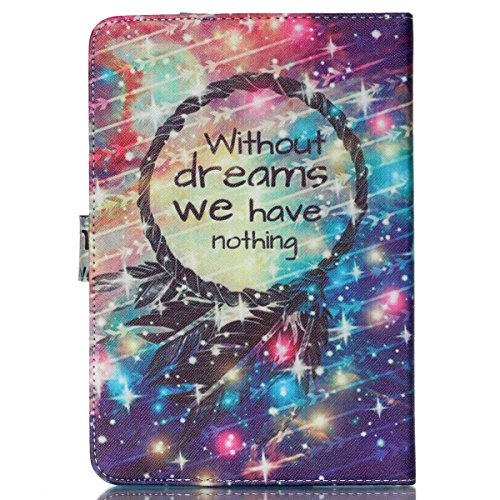 Universal Bookstyle Hülle für 7 Zoll Tablet Pc, Fukalu PU Leder Flip Case Tasche Brieftasche Bunt Blumen Muster Hülle Ledertasche mit Standfunktion Kartenfächer für Lenovo Tab 2 A7-10 7 Zoll Tablet Pc, Huawei Mediapad X2, Odys Rapid 7 LTE 7 Zoll Tablet-PC, Asus Nexus 7, Alldaymall A88X 7 Zoll Tablet PC, Dragon Touch Y88X Plus 7 Zoll Tablet PC, iRULU eXpro 1 Tablet PC (X1), XIDO X70 7 Zoll Tablet-Pc (Meteor) - 8