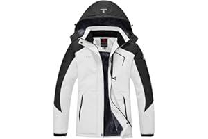 YSENTO Womens Waterproof Ski Jacket Winter Fleece Outdoor Mountain Jacket and Coat with Hood