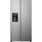 Haier SBS 90 Series 5 HSR5918DIMP Side by Side Refrigerator, with Water and Ice Dispenser, Opening Doors 90&ordm;, Motor Inverter,