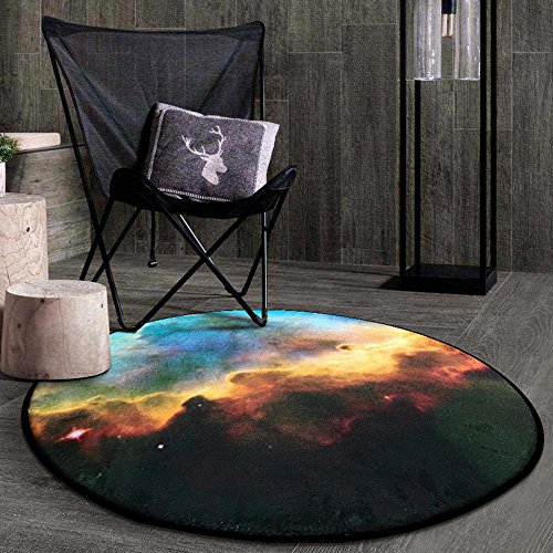 KK&MM Mode-Runde Teppich, Mond-Stil Schlafzimmer Tisch Pad, Wohnzimmer Nachttisch Hängenden Korb Garten Decke, Gehirn Decke (150 cm), B, 150cm
