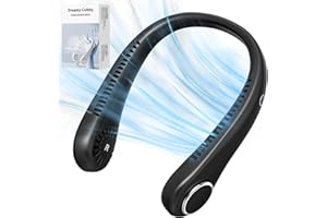 Dreamy Cubby Nackenventilator, Persönliche Halsventilatoren, 3 Stufen Tragebarer Hals Ventilator, USB Wiederaufladbarer Neck Fan mit 360° Einstellbarer, Blattlos Nackenlüfter