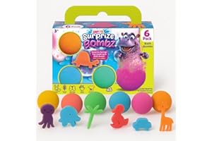 Simply Toys Surprize Bombz 6-Pack Bath Bombs for Kids with Toys Inside | Fizzy Vegan Children's Bath Bombs with Hidden Sponge Characters | Non-Staining, Handmade, Bath Fizzers for Boys and Girls