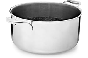 Onyx Cookware Casseruola 28 cm, 8,2 l | Rivestita a induzione | Per tutti i tipi di piano cottura | Superficie antiaderente antigraffio | Acciaio inox/alluminio a 3 strati | Senza PFAS