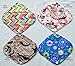 6 Pieces 8 Inch Charcoal Bamboo Mama Cloth/ Menstrual Pads/ Reusable Sanitary Pads / Panty Liners - You Choose 6 From 17 Designs and Send the Message to Me