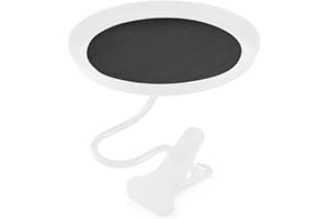 Kisbeibi Soporte de la bandeja del coche, 360 grados ajustable clip asiento titular de la taza de comida (blanco)