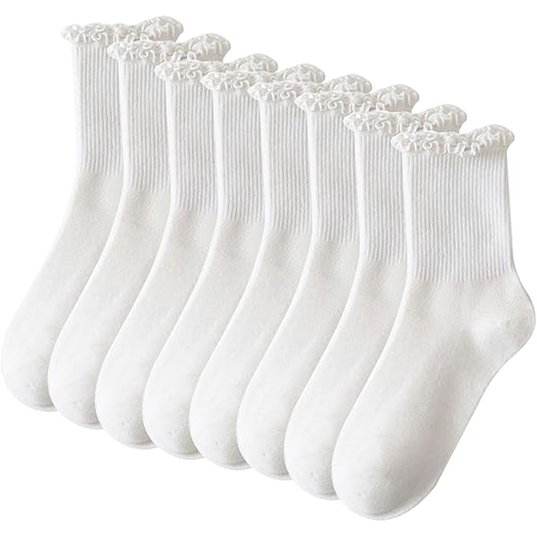 Lot De 4 Paires De Chaussettes Basses Femme En Dentelle Avec Nœud - Coton - Tailles 5-8 - Pour Quotidien Ou Occasion