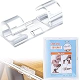 SOULWIT® 50 pezzi Autoadesivo Clip Cavo, Fermacavi Supporto Organizer la Gestione dei cavi per TV, PC, laptop, cavo Ethernet,