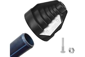 LgowithU Kunststoffrohr-Fasenwerkzeug, Rohr-Entgratungswerkzeug für 20, 25, 32, 40, 50, 63mm Kunststoffrohre, Rohrentgrater, Entgrater für PVC, PP, PE Rohre, mit Bohreranschluss für Handbohrmaschine