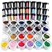 Fashion Gallery 24 Colour Jumbo Size Velvet Flocking Powder Velvet Nail Art Polish Tips