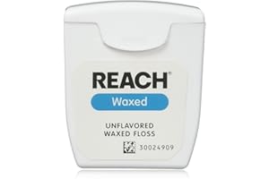 JOHNSON & JOHNSON REACH Unflavored Waxed Dental Floss, 55 yds