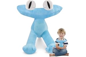 BGTLJKD Rainbow Friends Chapter 2 Plush, Rainbow Friends Plush, Peluche Rainbow Friends Cyan and Yellow, Rainbow Friends Peluche Amis Arc-en-Ciel, Horror Game Stuffed Doll pour Tous Les Garçons et Filles (C)