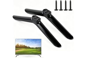 2 PcsTV Feet Replacement, Universal TV Stand Base Feet for TVs, Universal TV Base Legs Stands for Most 24 32 40 49 50 55 Inch Flat Screens, Supports LCD/LED/OLED TVs(Black), with Screws