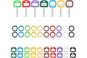 Fonyiunce 40 Stück Schlüsselkappen Schlüssel, Markierung, Rund und Eckig, Bunte Schlüsselabdeckungen, Schlüsselmarkierer Set, 2 Stile 10 Farben, für Die Einfache Identifizierung Von Haustürschlüsseln