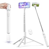 TELESIN 170CM Otomatik Selfie &Ccedil;ubuğu Cep Telefonu Tripodu, Bluetooth Zoom Uzaktan Kumandalı Cep Telefonu Kamerası Tutucu, 360