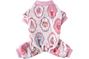 XIAOYU cane pigiama cappotto tuta torta dolce vestiti per animali domestici Halloween Natale costume da compagnia per cane PJS (S)