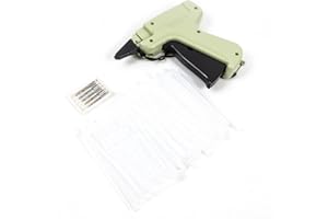 DIYI Tagging Gun with 5 Steel Needles 1000 Kimble Tag Label Barbs for Apparel,Garment Clothing Price/Brand Label Tag,Beige,40mm