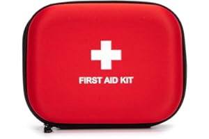 Jipemtra First Aid Hard Case - Empty EVA Shell Medical Case for Home, Emergency Responders, Camping, Outdoors (Red A2)