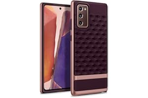 Caseology Parallax, Funda Samsung Galaxy Note 20, Diseño Geométrico, Patrón 3D, Carcasa Diseñada para Galaxy Note 20 - Burgundy