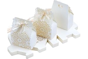 TsunNee 30 szt. pustych papierowych pudełek na cukierki, pudełka do pakowania prezentów, wzór kwiatowy, pudełka na upominki ślubne, pudełka na prezenty dla majsterkowiczów, papierowe pudełka na