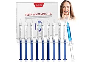 ‎BLEDRAS Bledras Zahnbleaching Gel Nachfüllpackung 10 Stück – Professionelles Aufhellungsgel mit Beruhigendem Gel, Schnelle & Schmerzfreie Zahnaufhellung – Sicher und Sanft für Sensible Zähne