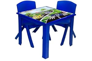 A406 Strong Kids children Table and Chairs set for Study Garden Indoor outdoor Home and Nursery (Blue, Table + 1 Chair)