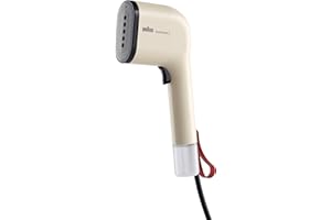 Braun QuickStyle 3, Ferro a Vapore Verticale Compatto e Leggero con Riscaldamento Rapido, Vapore 20g/min, Serbatoio Rimovibile 70ml, Sacchetto Termoresistente, 1100W, Beige (GS3012BG)