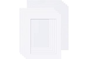 CAPE PICTURE FRAMING Picture Mounts with Backs, Frame Size 20 x 16 to fit A3 Image, Choice of Colour & Quantity [Bright White, Pack of 5]