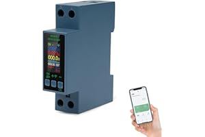 DEWIN 8 in 1 Misuratore Consumo Elettrico WiFi 40A AC85-290V Contatore Energia Elettrica WiFi Tuya Smart Meter con Protezione da Sovratemperatura e Sovracorrente(KWS-303WiFi)