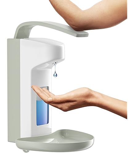 Blanc HYGIENIC – Desinfectiemiddeldispenser, wit incl. lege fles van 1 liter om zelf te vullen – huid- en handdesinfectie voor professionele bedrijfshygiëne – dosering variabel – Made in Germany