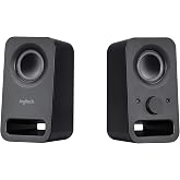Logitech Z150 Compact Speaker System | Audio 3.5 mm, integrated controls, headphone jack, EU plug, PC/Smartphone/Tablet/Playe