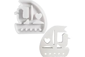 ‎ALEFBET Silikonformen Gießformen，DIY Silikon Gießform，Gipsformen zum Gießen，Epoxidharz Formen（Segelboot und Möwe）