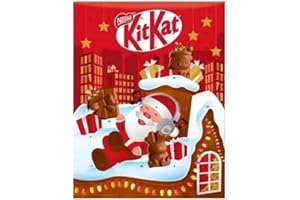 KIT KAT KitKat Świąteczny kalendarz adwentowy z mleczną czekoladą, 85 g, świąteczny smakołyk, czekoladki bożonarodzeniowe, czekoladki świąteczne